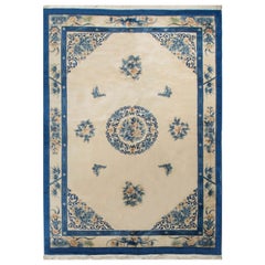 Tapis chinois ancien de Pékin de style Pékin, datant d'environ 1900 28 x 40 cm