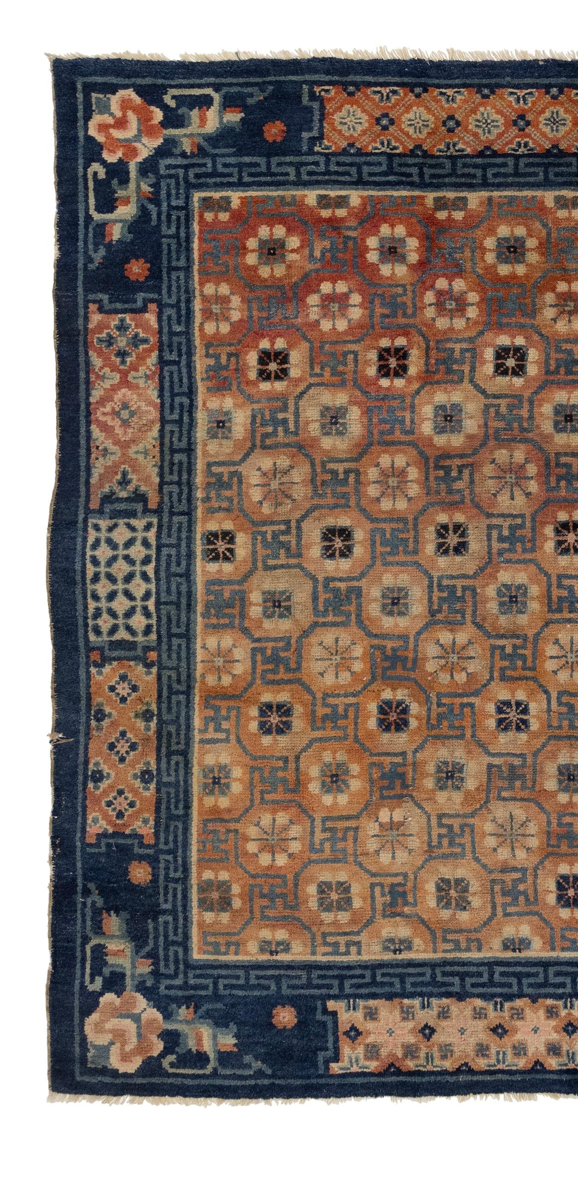 19th Century Antique Chinese Peking Rug, circa 1880s For Sale