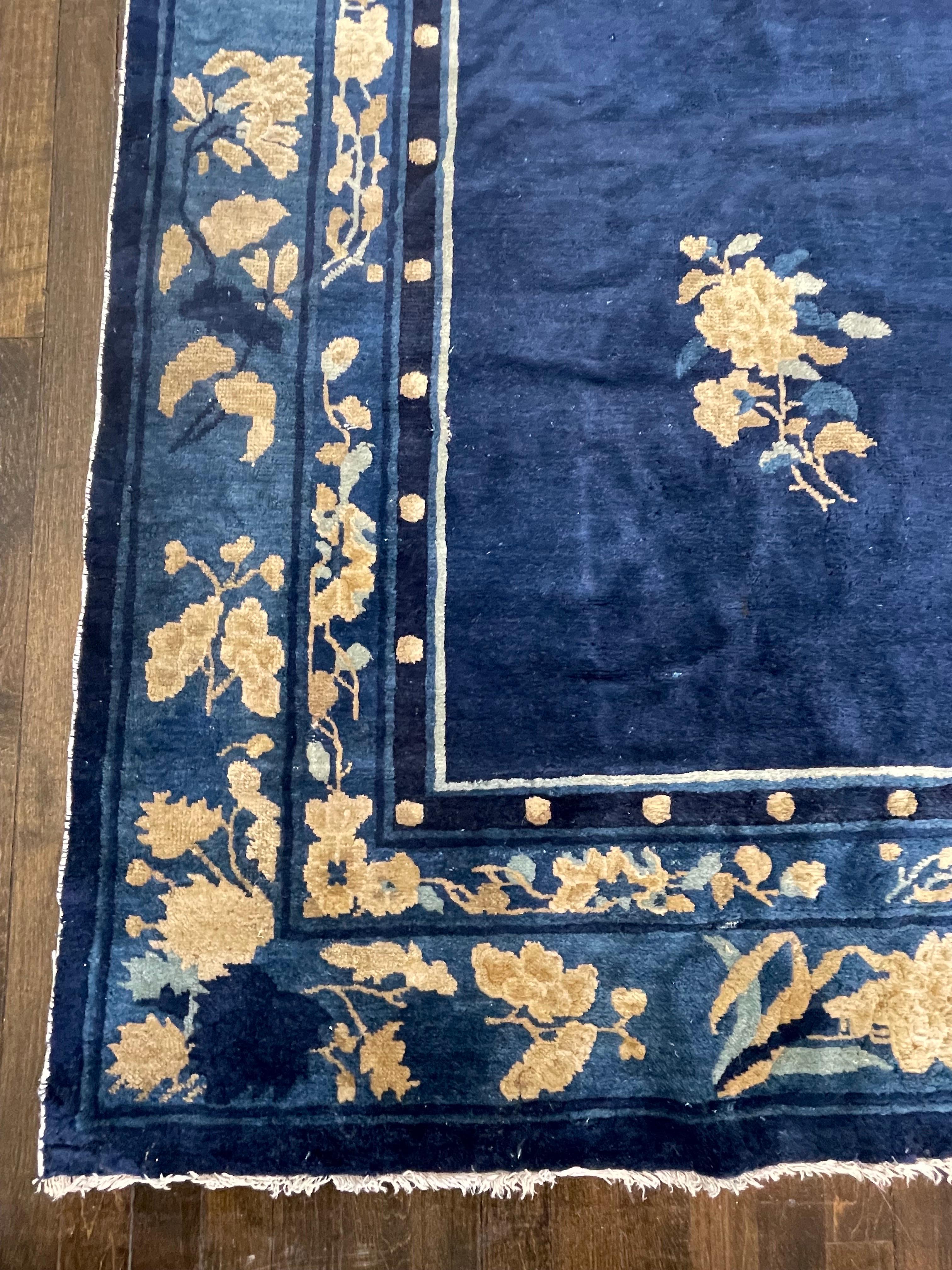 Early 20th Century Antique Chinese Peking Rug, Circa 1900 For Sale