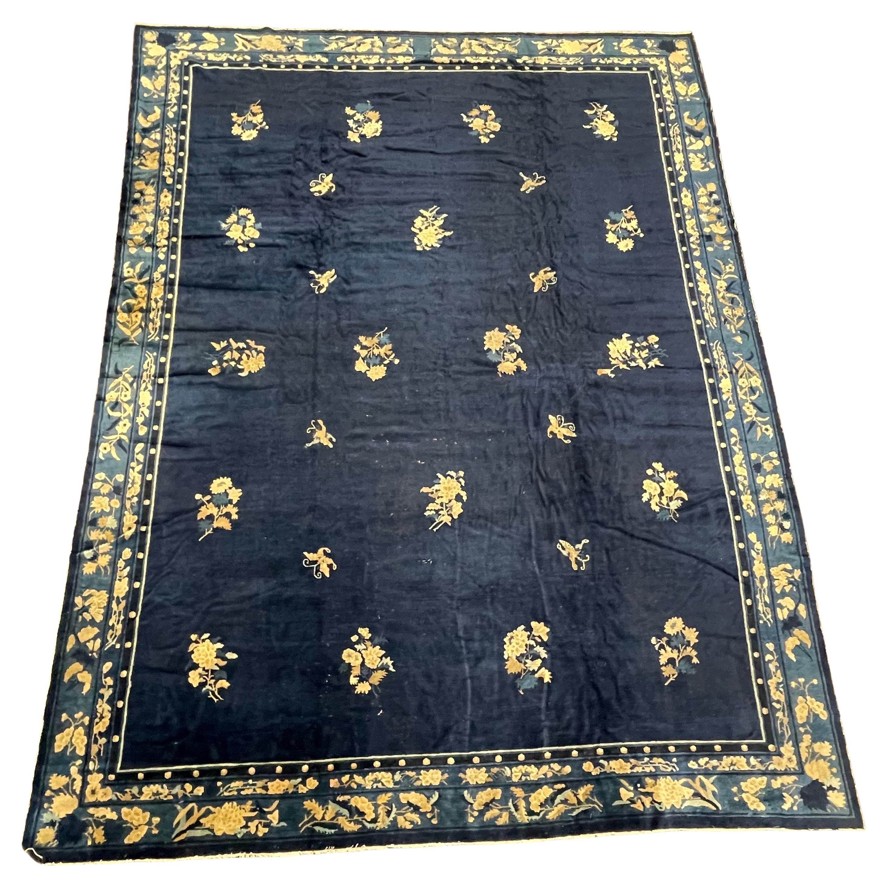 Tapis chinois ancien de Pékin de style Pékin, vers 1900