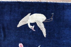 Antique Chinese Peking Rug, Crane Design, 1890s, 3.1 x 5 ft -1C1263
