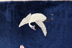 Antique Chinese Peking Rug, Cranes & Floral, 1890s, 3.1 x 5.1 ft -1C1264