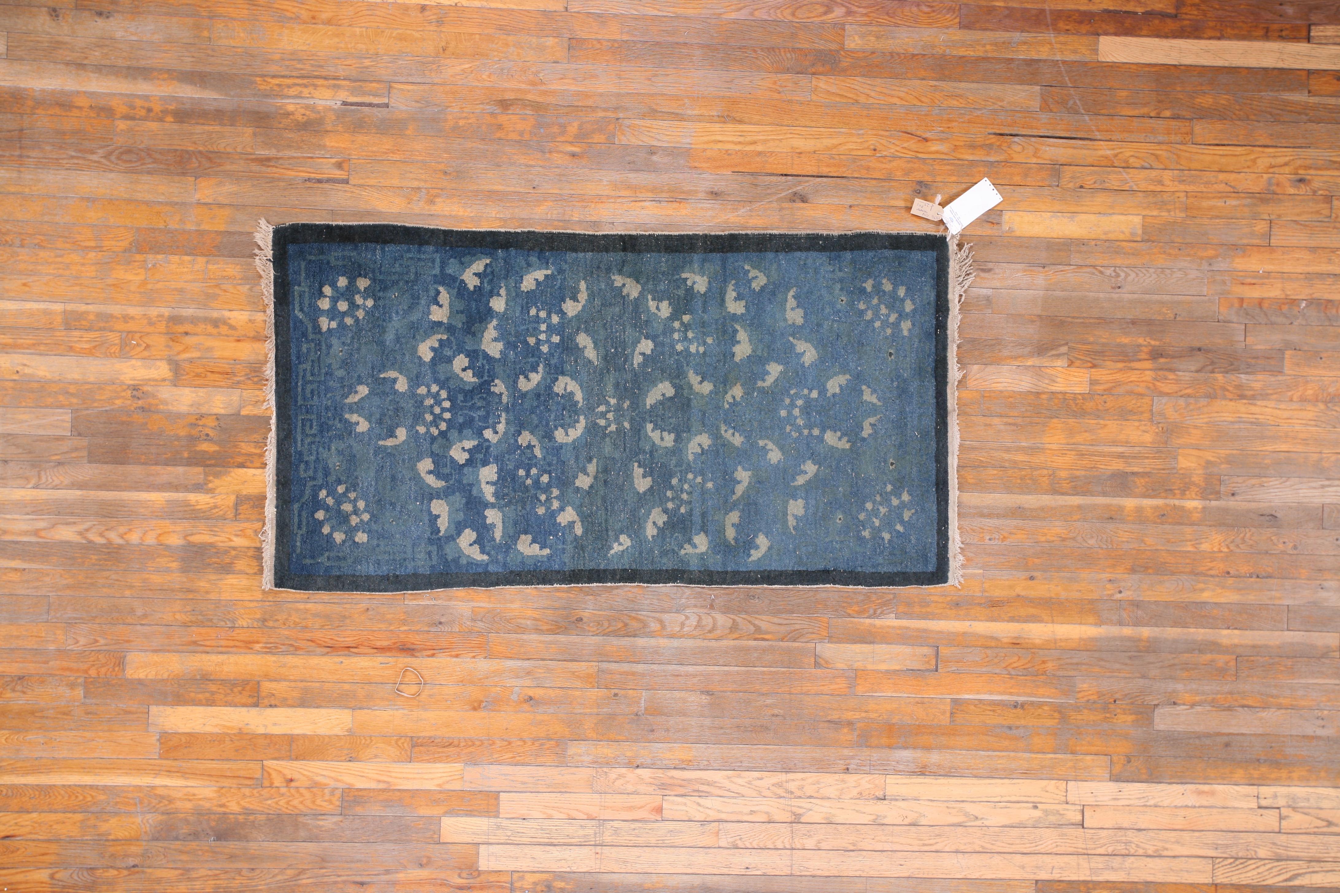 Hand-Knotted Antique Chinese Peking Rug For Sale