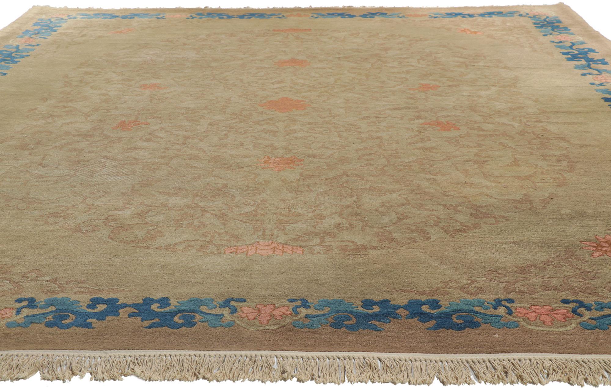 Chinese Chippendale Antique Chinese Peking Rug For Sale