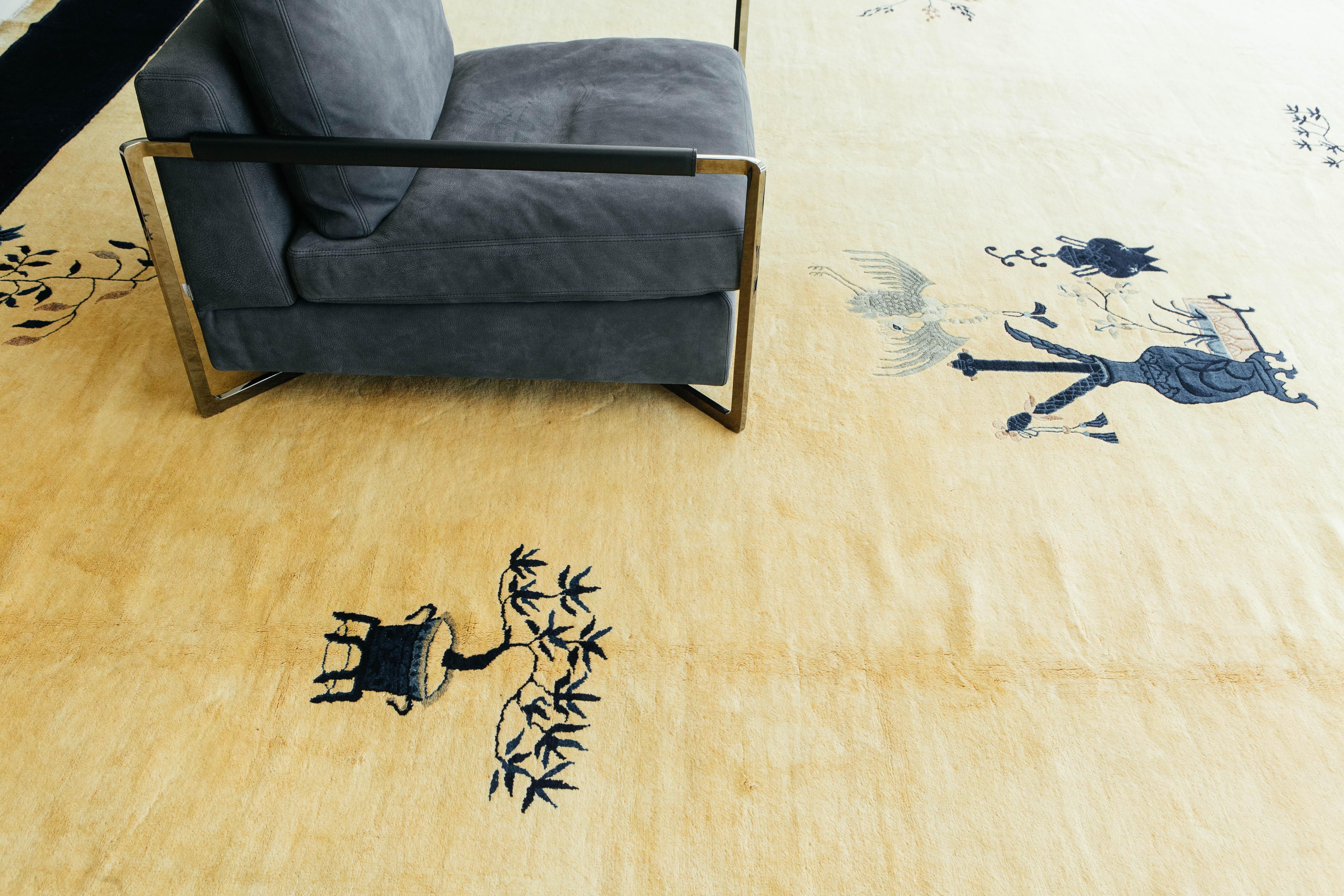 20ième siècle Tapis chinois ancien de Pékin en vente