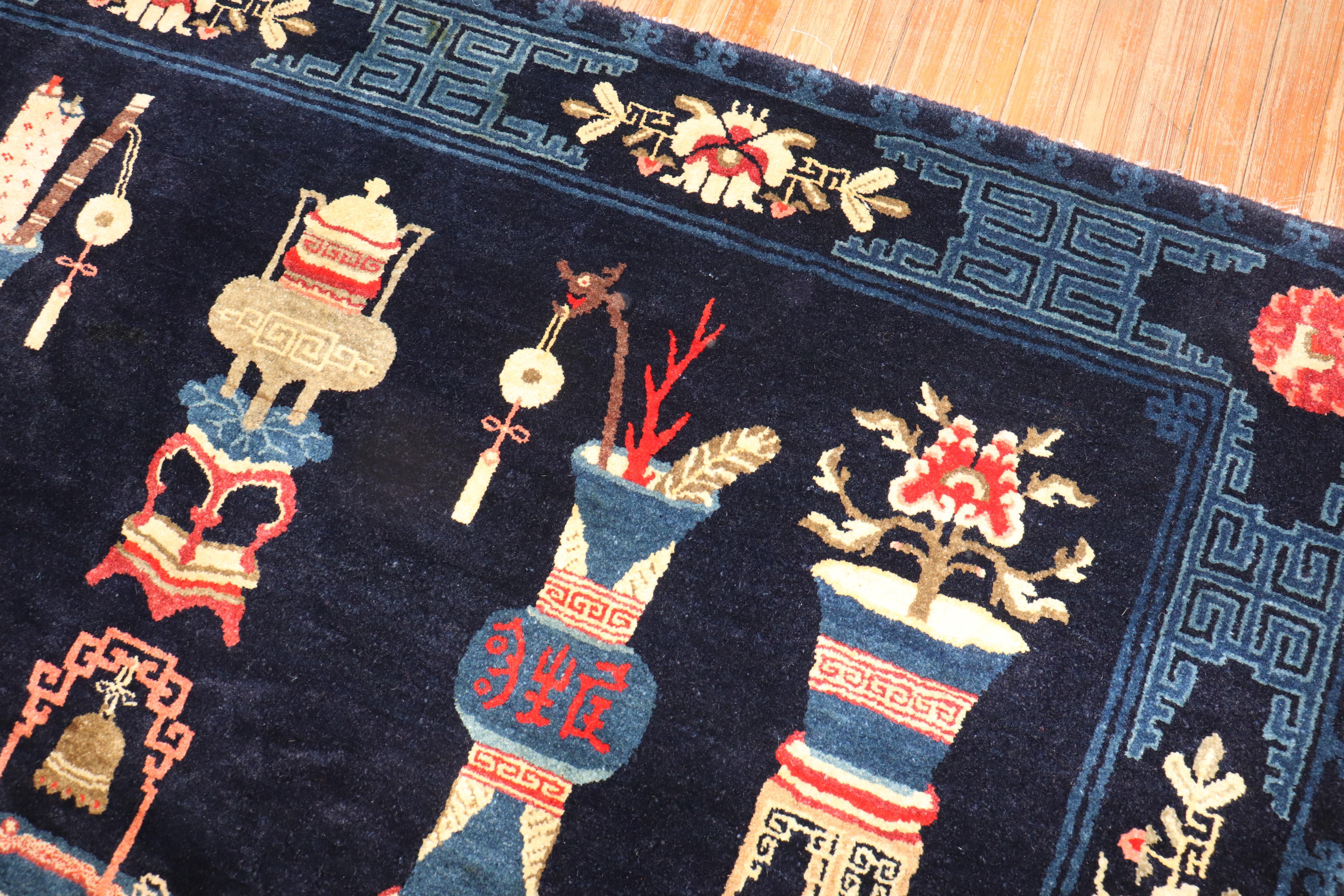 Antiker chinesischer Pekinger Teppich (Wolle) im Angebot