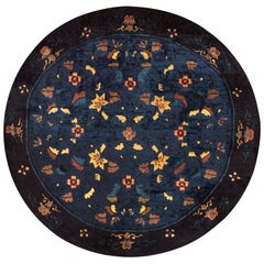 Early 20th Century Round Chinese Peking Carpet  ( 4'2" R - 127 R )