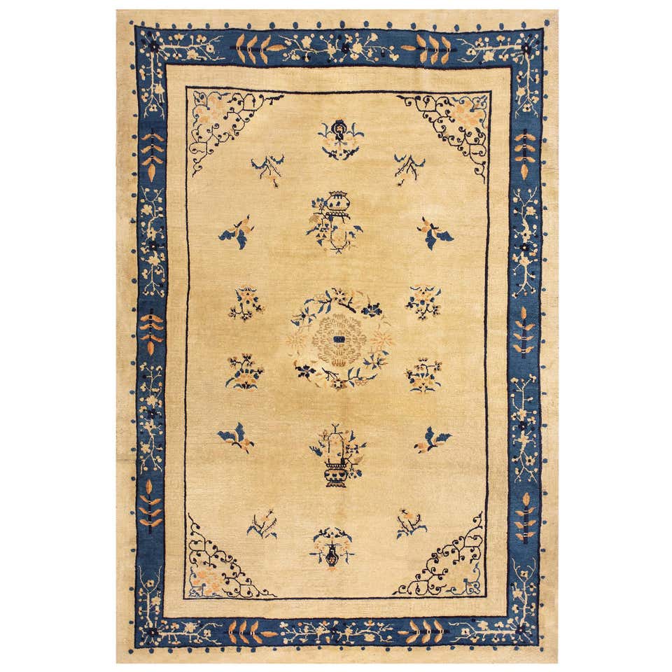 Antique Chinese Peking Rug with Romantic Chinoiserie Style For Sale at ...