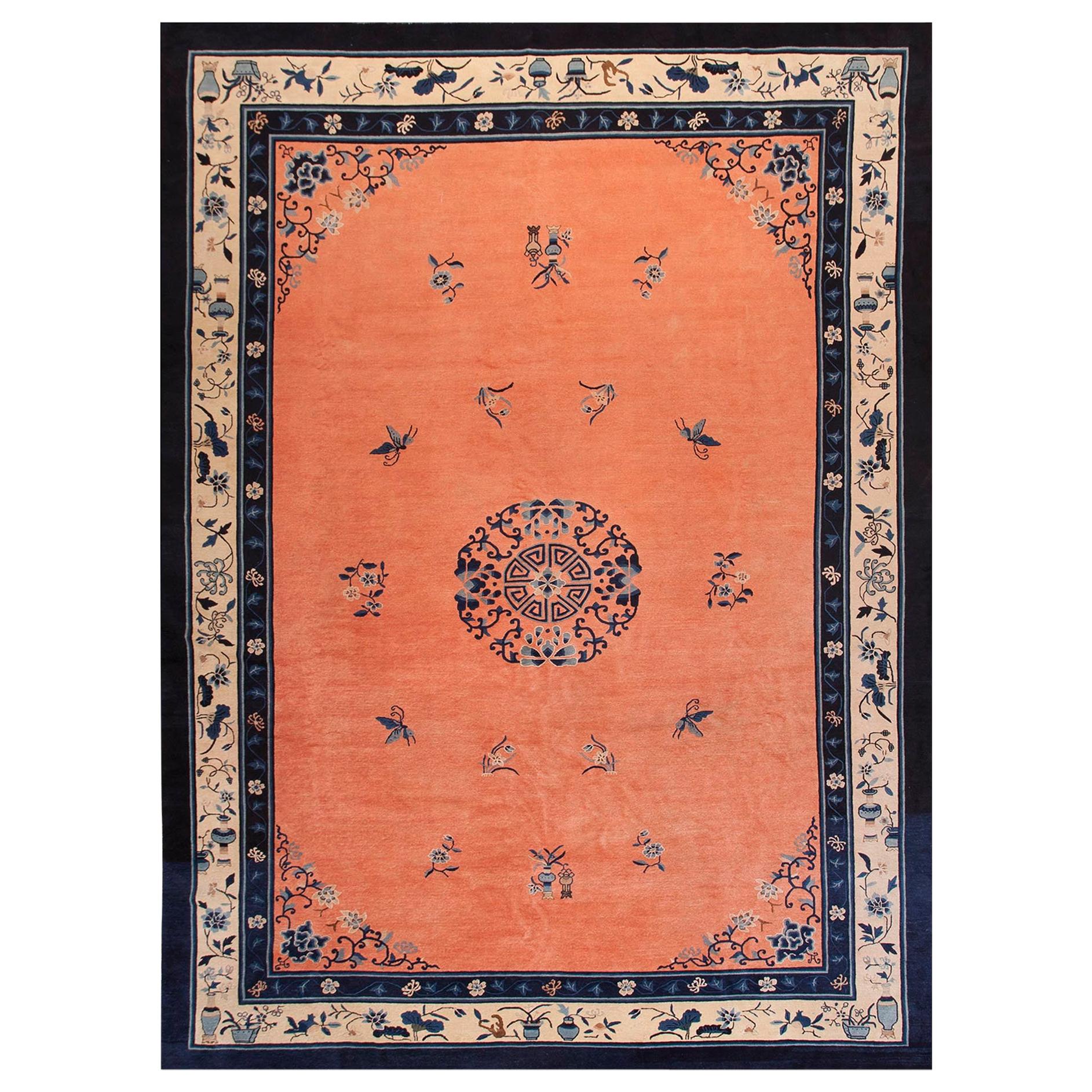 Antique Chinese Peking Rug For Sale