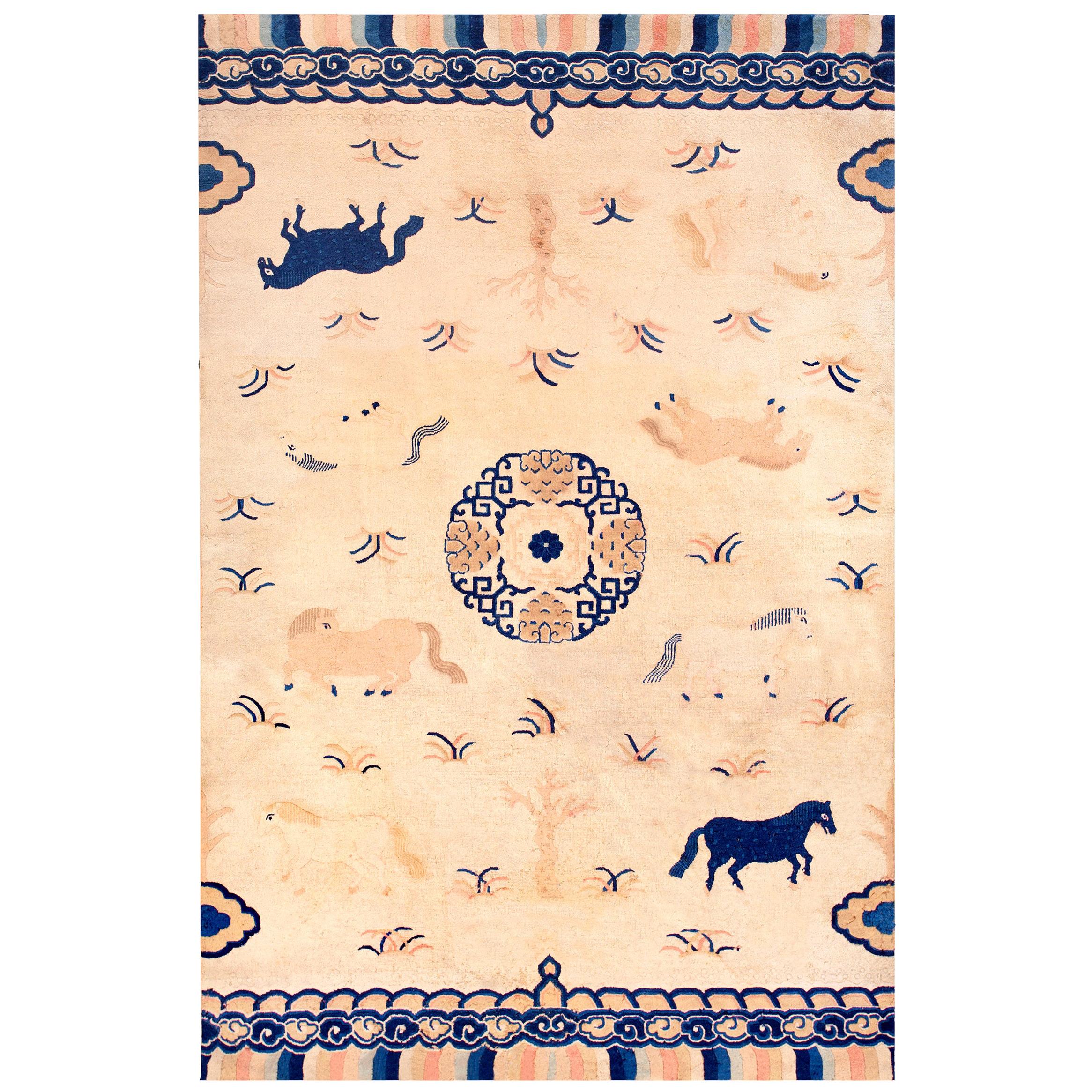 Chinesischer Peking-Teppich des frühen 20. Jahrhunderts ( 5'2" x 7'10" - 158 x 239") im Angebot