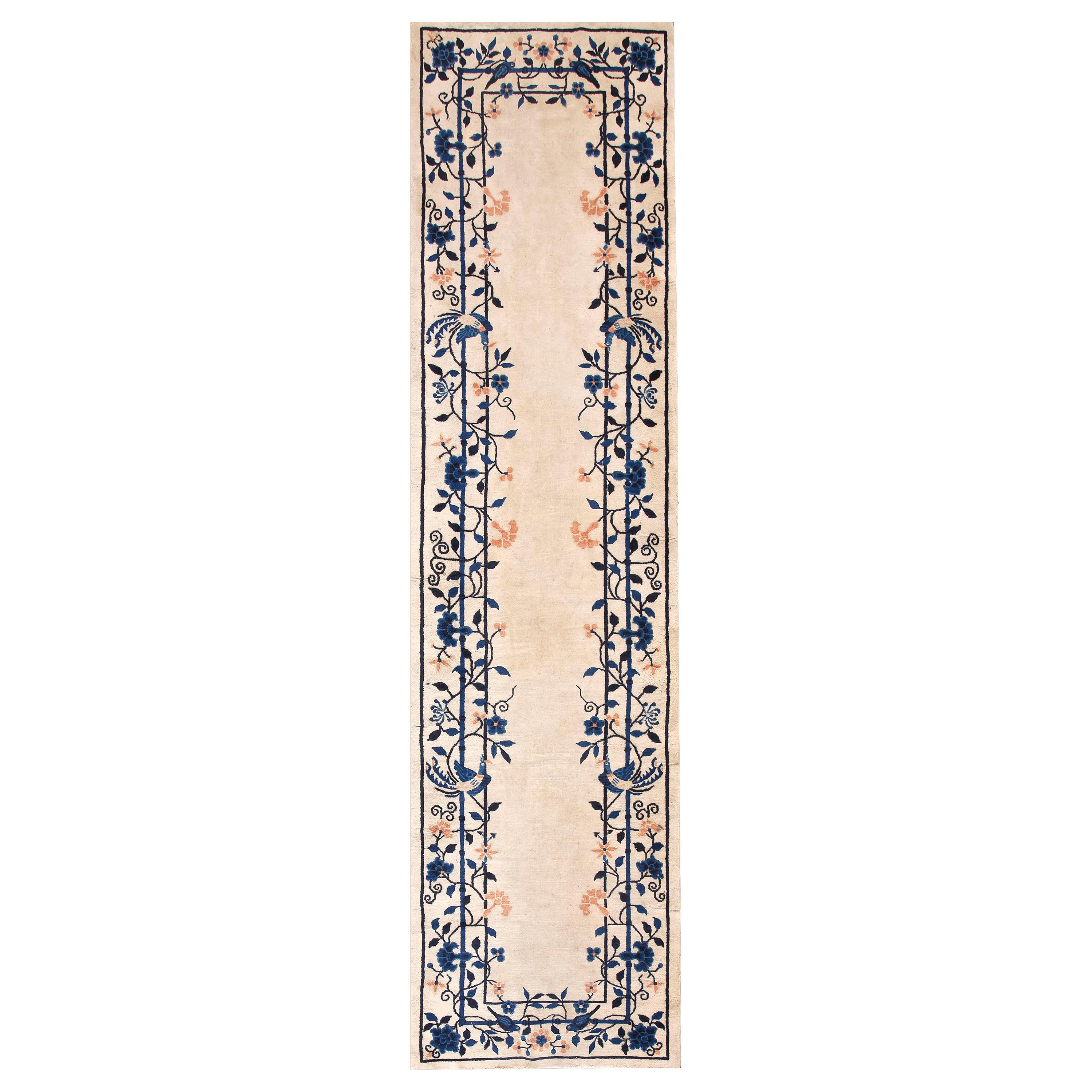 Antiker chinesischer Peking-Teppich 3' 2 Zoll x 11' 6 Zoll