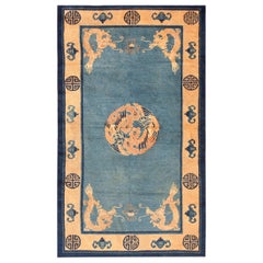 Late 19th Century Chinese Peking Dragon Carpet ( 4'2" x 7' - 127 x 213 )