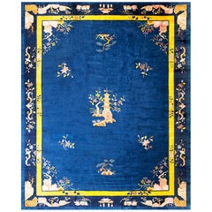 Chinesischer Peking-Teppich des frühen 20. Jahrhunderts ( 12'3" x 15'4" - 373 x 467 )