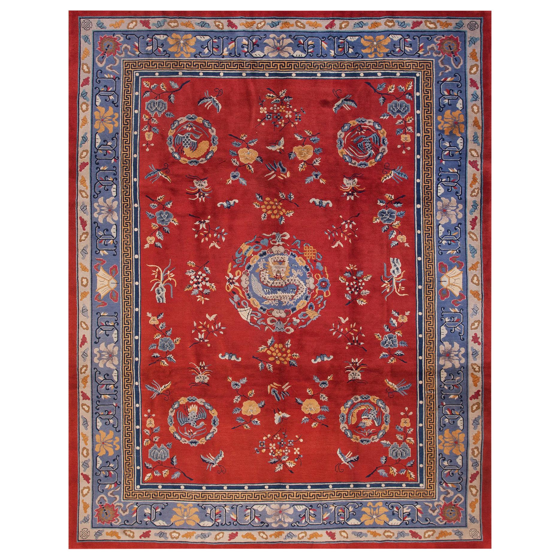 Early 20th Century Chinese Peking Carpet ( 9'2" x 11'8" - 280 x355 ) For Sale