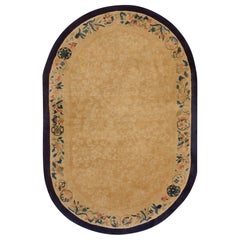Ovaler chinesischer Peking-Teppich des frühen 20. Jahrhunderts (157 x 240 cm)