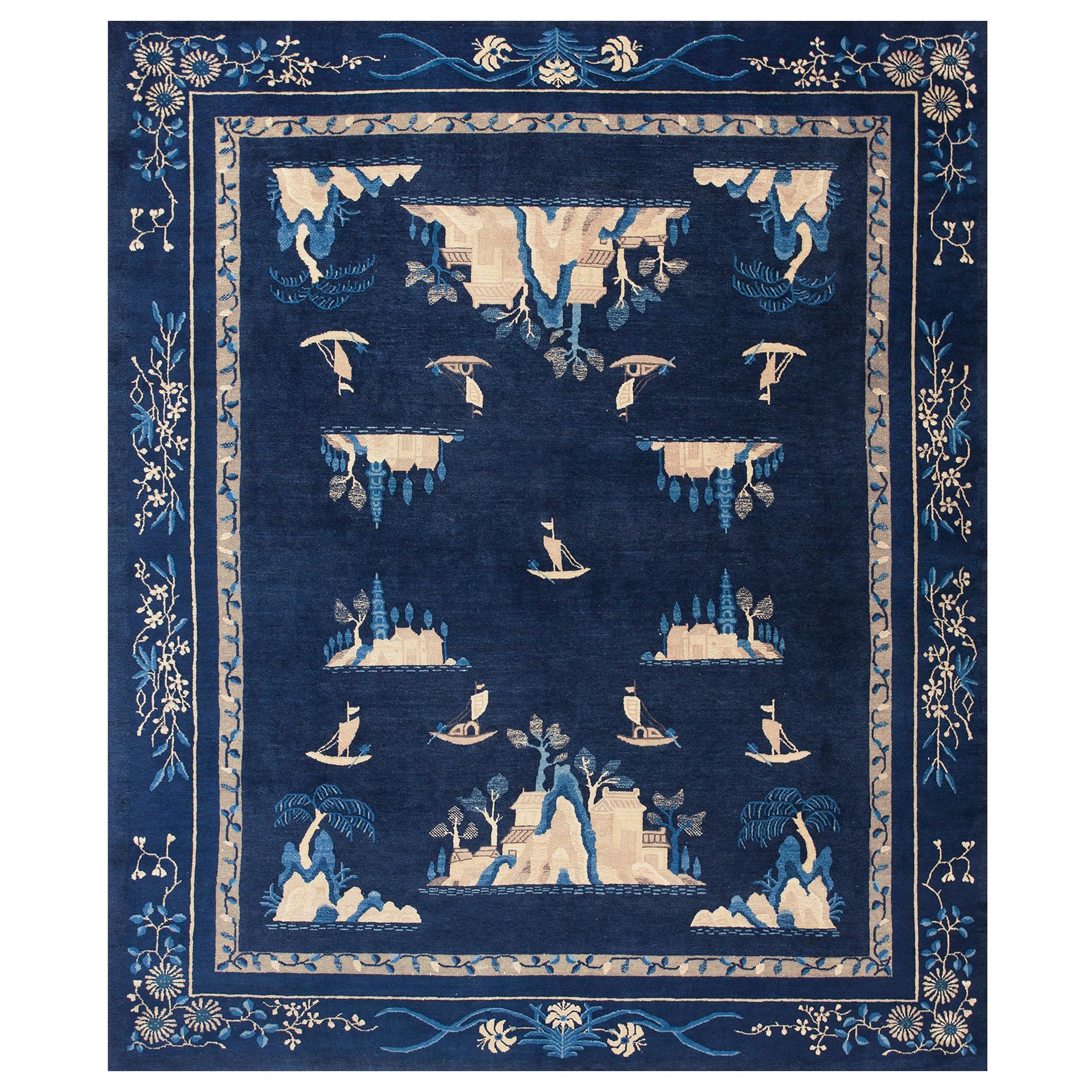 Antique Chinese Peking Rug For Sale