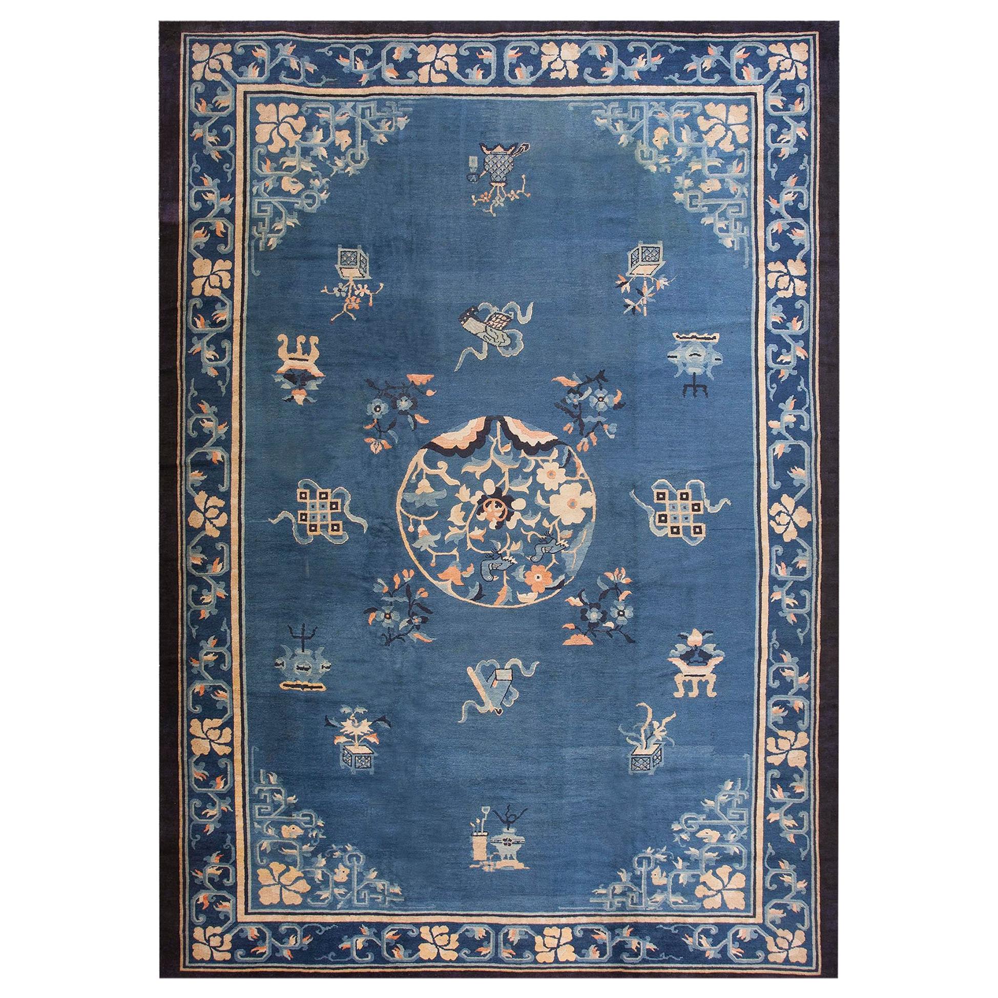 Antique Chinese Peking Rug 10' 0" x 14' 6"  For Sale