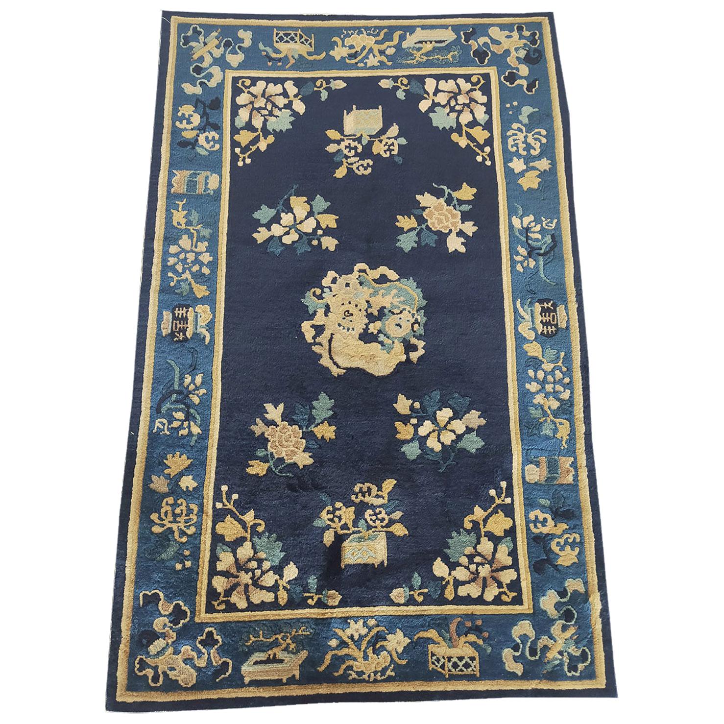 Early 20th Century Chinese Peking Rug ( 3'2" x 4'10" - 97 x 147 ) For Sale
