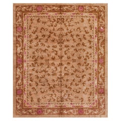 Tapis chinois ancien de Pékin de 8' 0""" x 9' 8" 