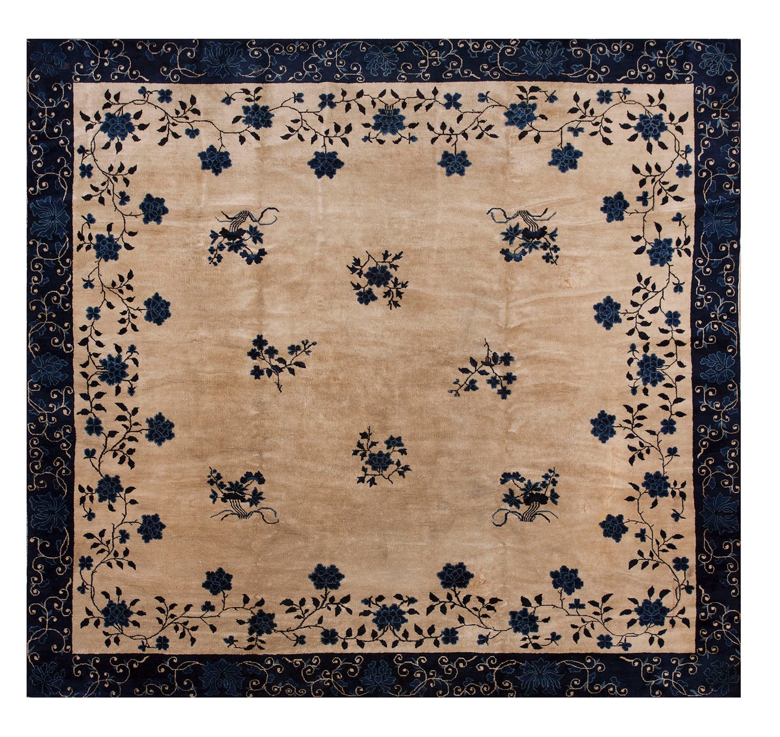 19th Century Chinese Peking Carpet ( 9'8" - 10'4" - 295 x 315 ) For Sale