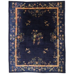 Antique Chinese Peking Rug with Art Deco Style Inspired by Walter Nichols