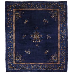 Antique Chinese Peking Rug with Chinese Art Deco Style, Chinoiserie Chic