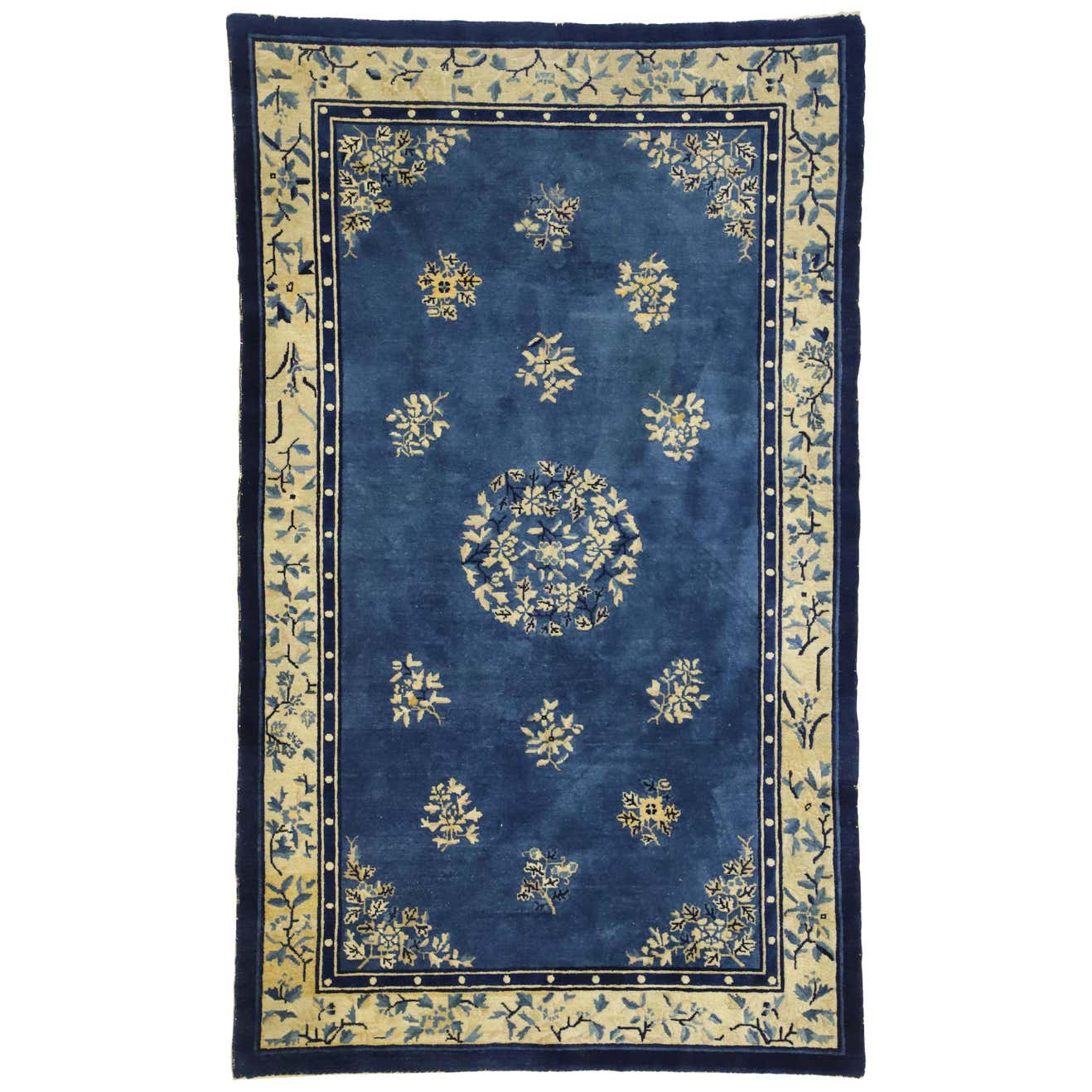 Antique Chinese Peking Rug with Romantic Chinoiserie Chic Style For ...
