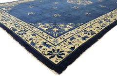 Antique Chinese Peking Rug with Romantic Chinoiserie Style