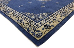 Antiker chinesischer Peking-Teppich im romantischen Chinoiserie-Stil