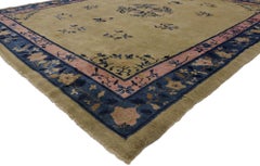 Antique Chinese Peking Rug with Traditional Chinoiserie Style