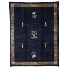 Antique Chinese Peking Rug with Traditional Chinoiserie Style