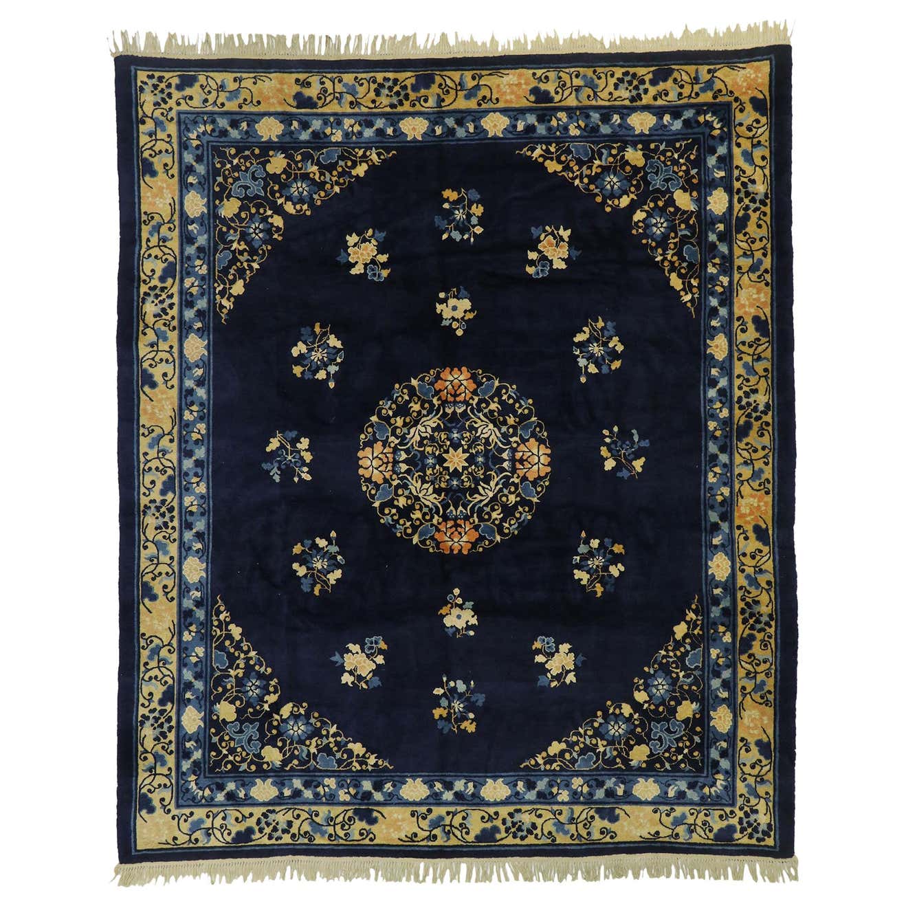 Antique Chinese Peking Rug with Traditional Chinoiserie Style For Sale ...