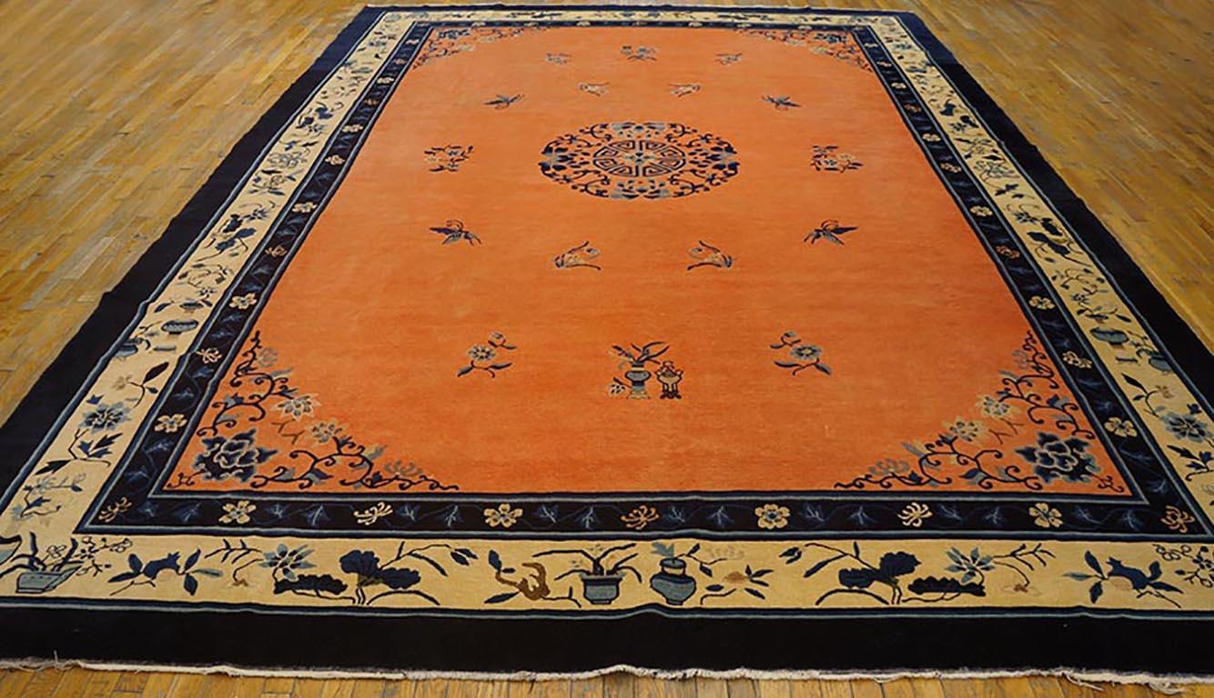 Antique Chinese Peking rug, size: 11' 0'' x 15' 6''.