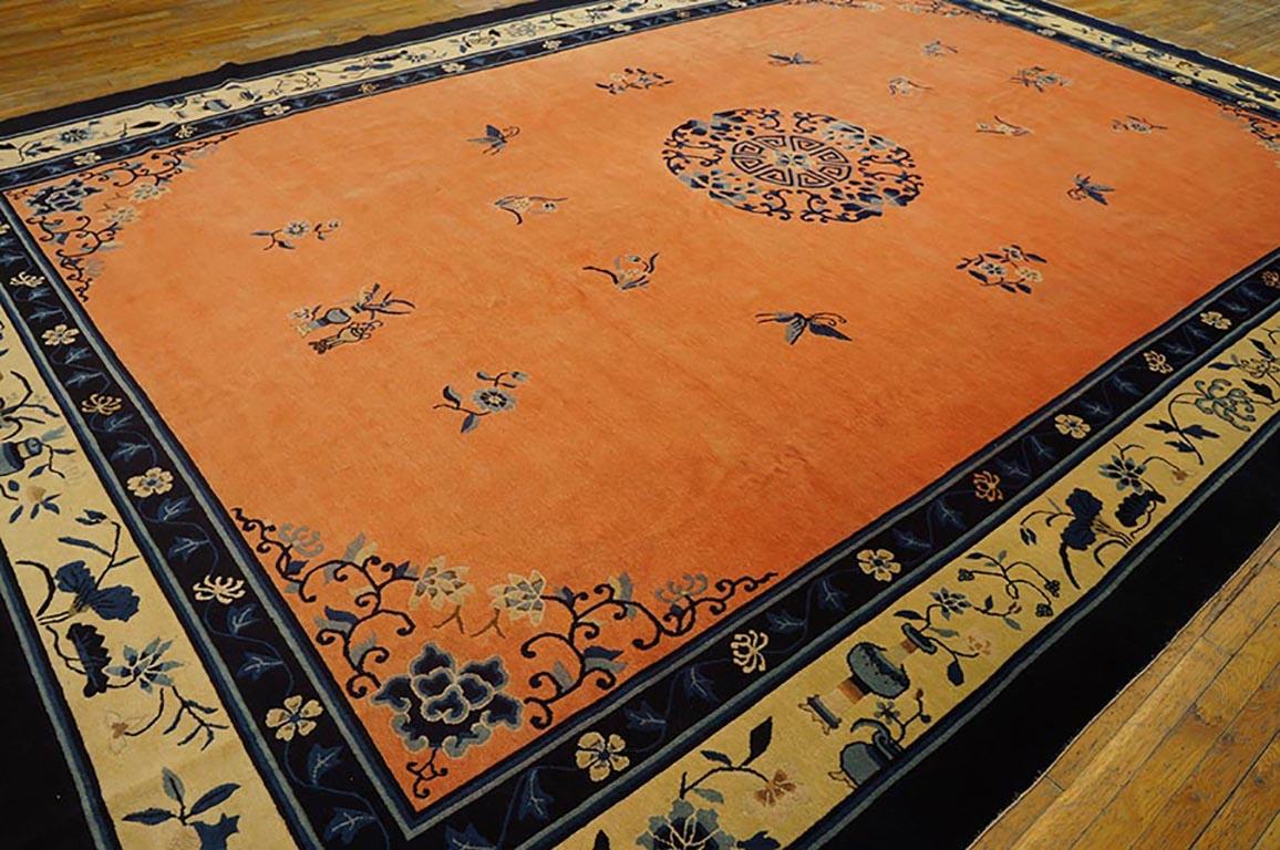 Wool Antique Chinese Peking Rug For Sale