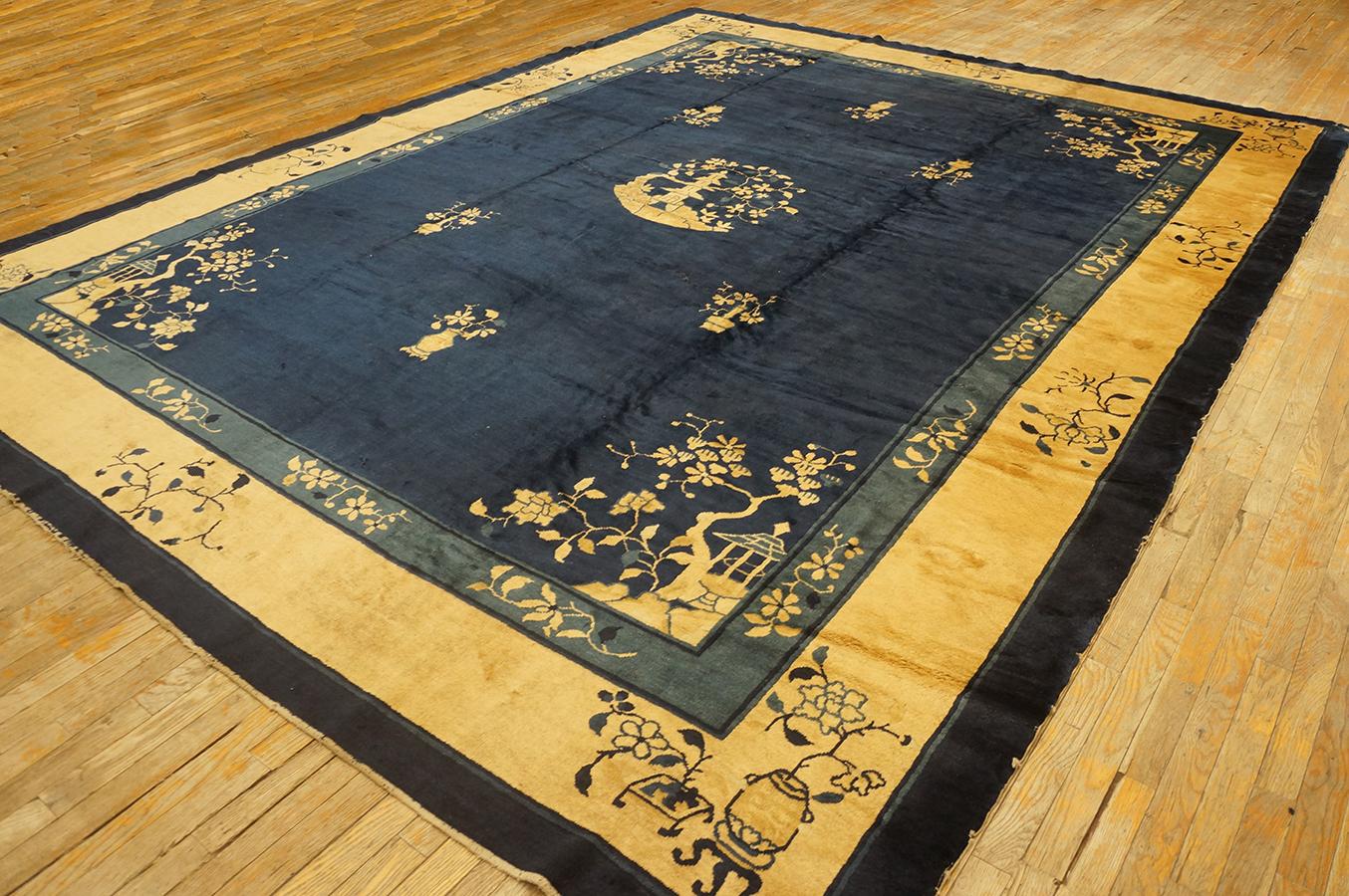 Wool Late 19th Century Chinese Peking Carpet ( 10' x 13'4'' - 305 x 407 ) For Sale
