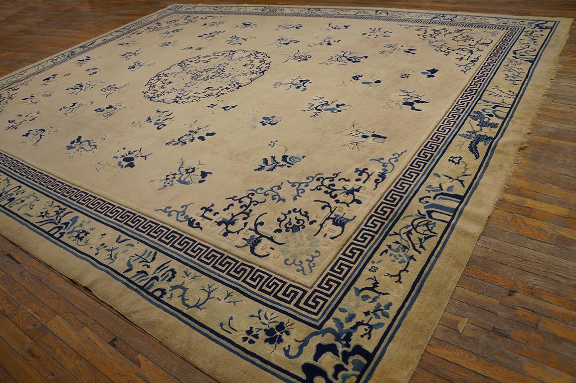 Hand-Knotted Antique Chinese, Peking Rug 11' 9