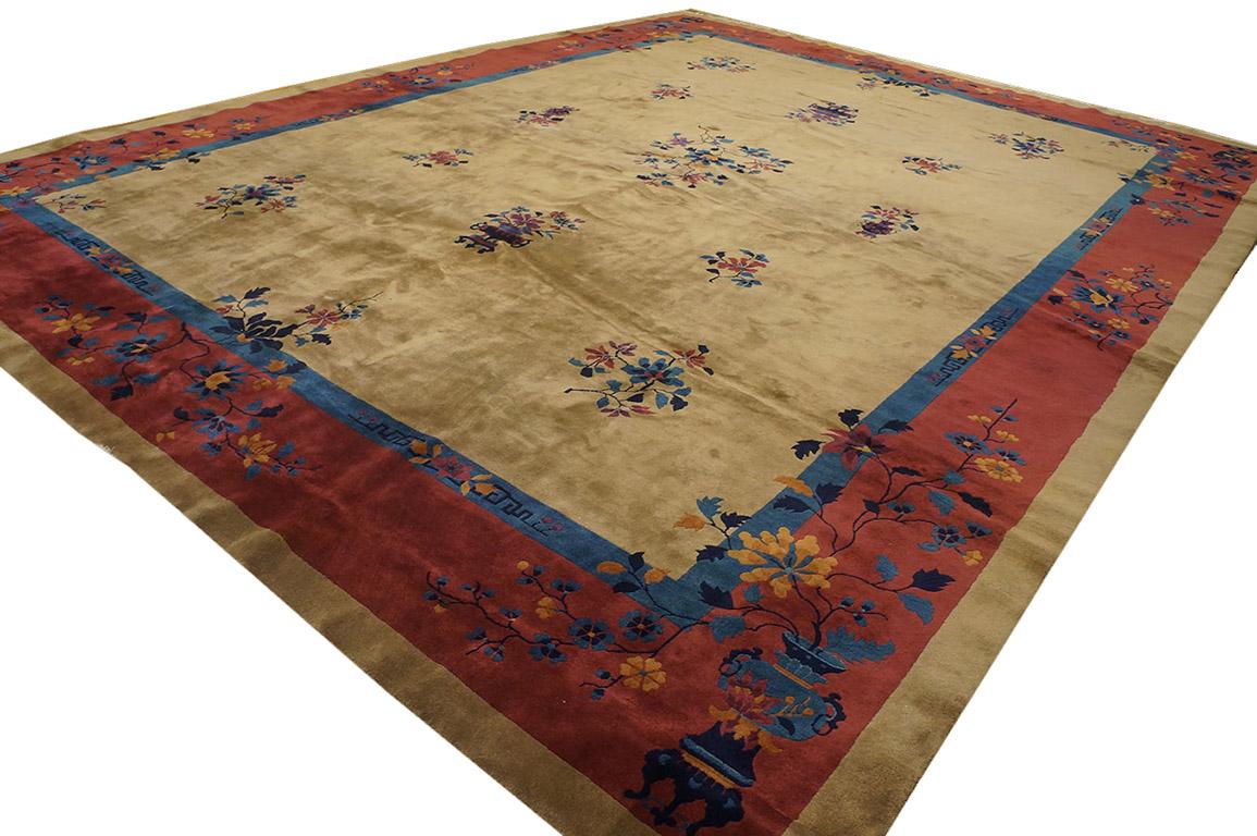 Early 20th Century Chinese Manchester Quality Peking Carpet 
12' x 15'6
