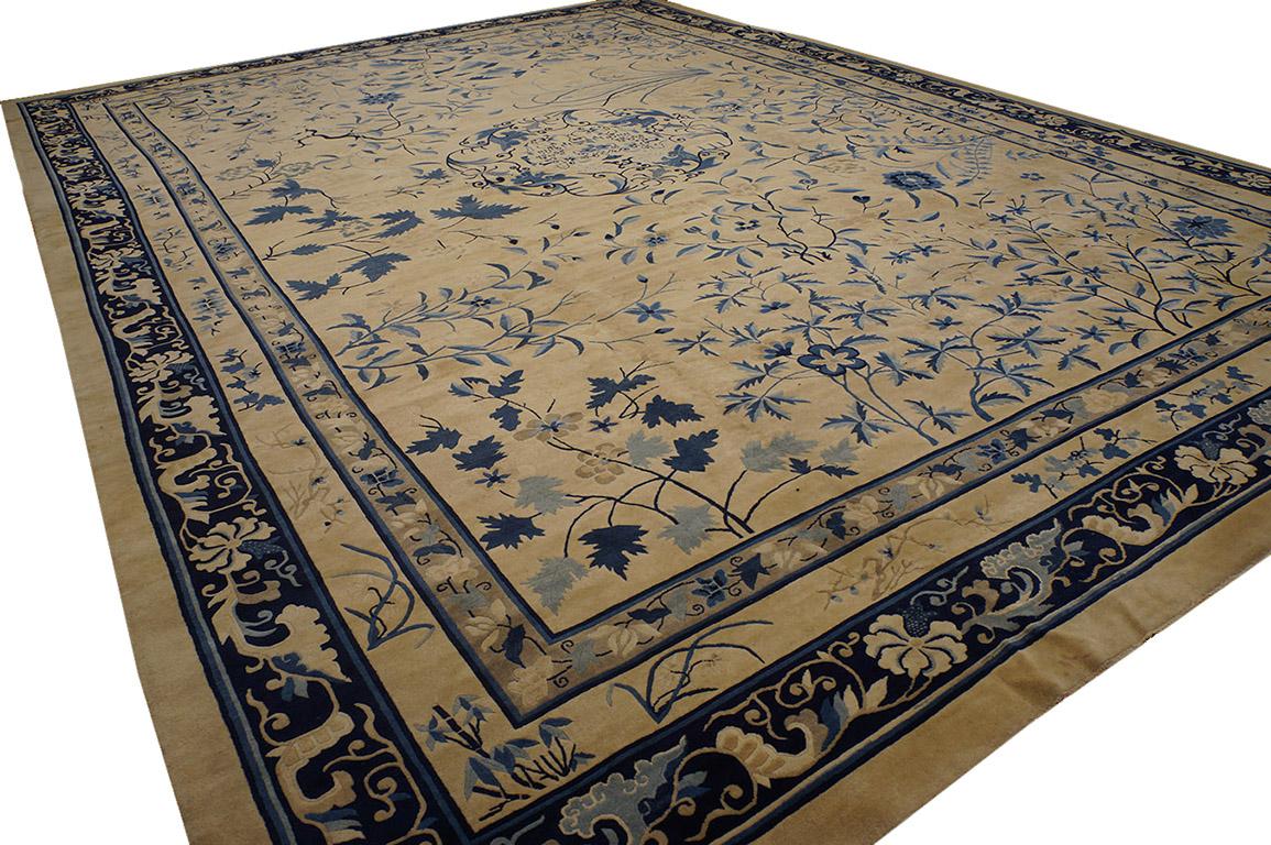 Hand-Knotted Late 19th Century Chinese Peking Carpet ( 13' 9