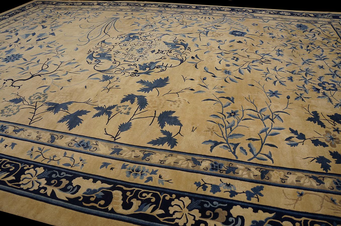 Wool Late 19th Century Chinese Peking Carpet ( 13' 9