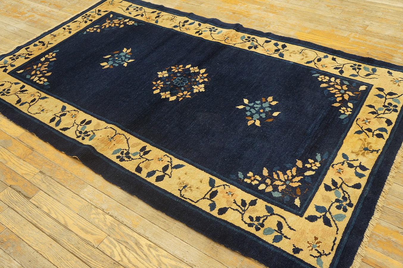 Wool Early 20th Century Chinese Peking Carpet ( 4' x 6'8