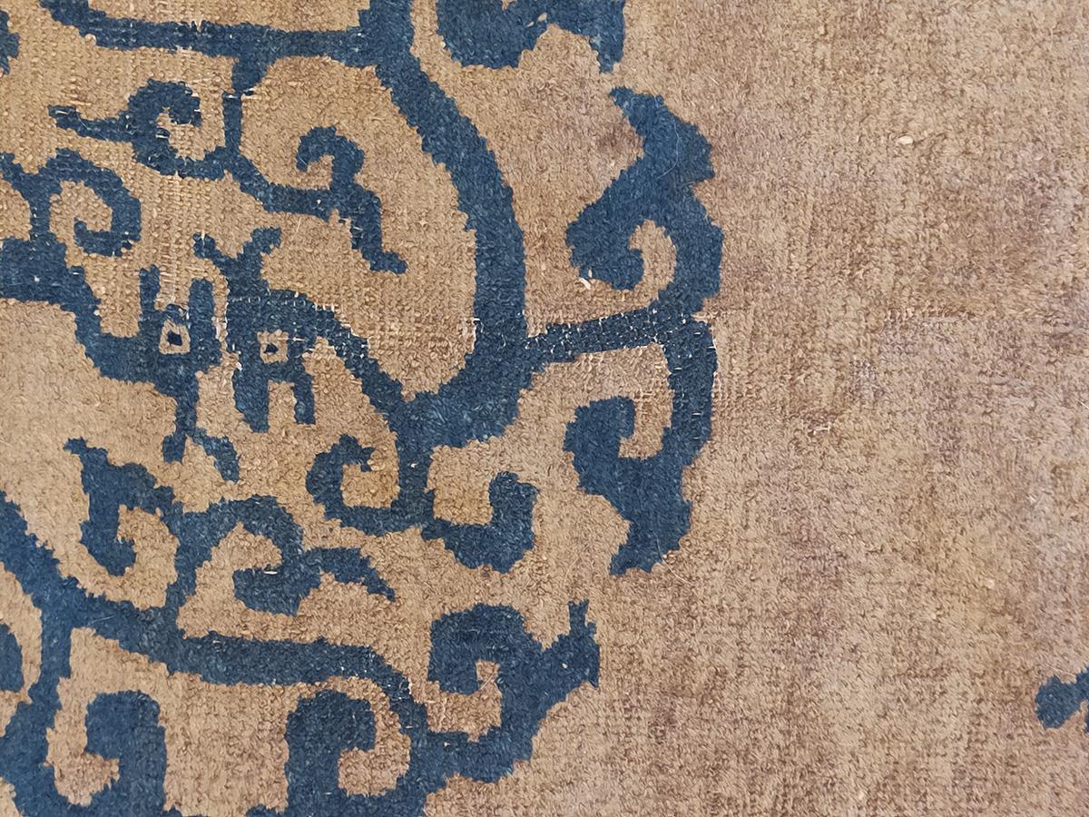 Hand-Knotted 19th Century Chinese Peking Carpet ( 4'2