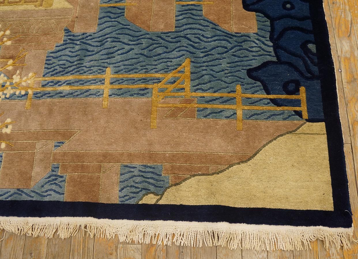 Tapis de Pékin chinois des années 1920 ( 4' 6''x 9' 1'' - 137 x 276 ) en vente 4