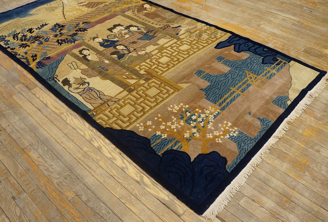 1920s Pictorial Chinese Peking Carpet ( 4' 6''x 9' 1'' - 137 x 276 ) For Sale 8