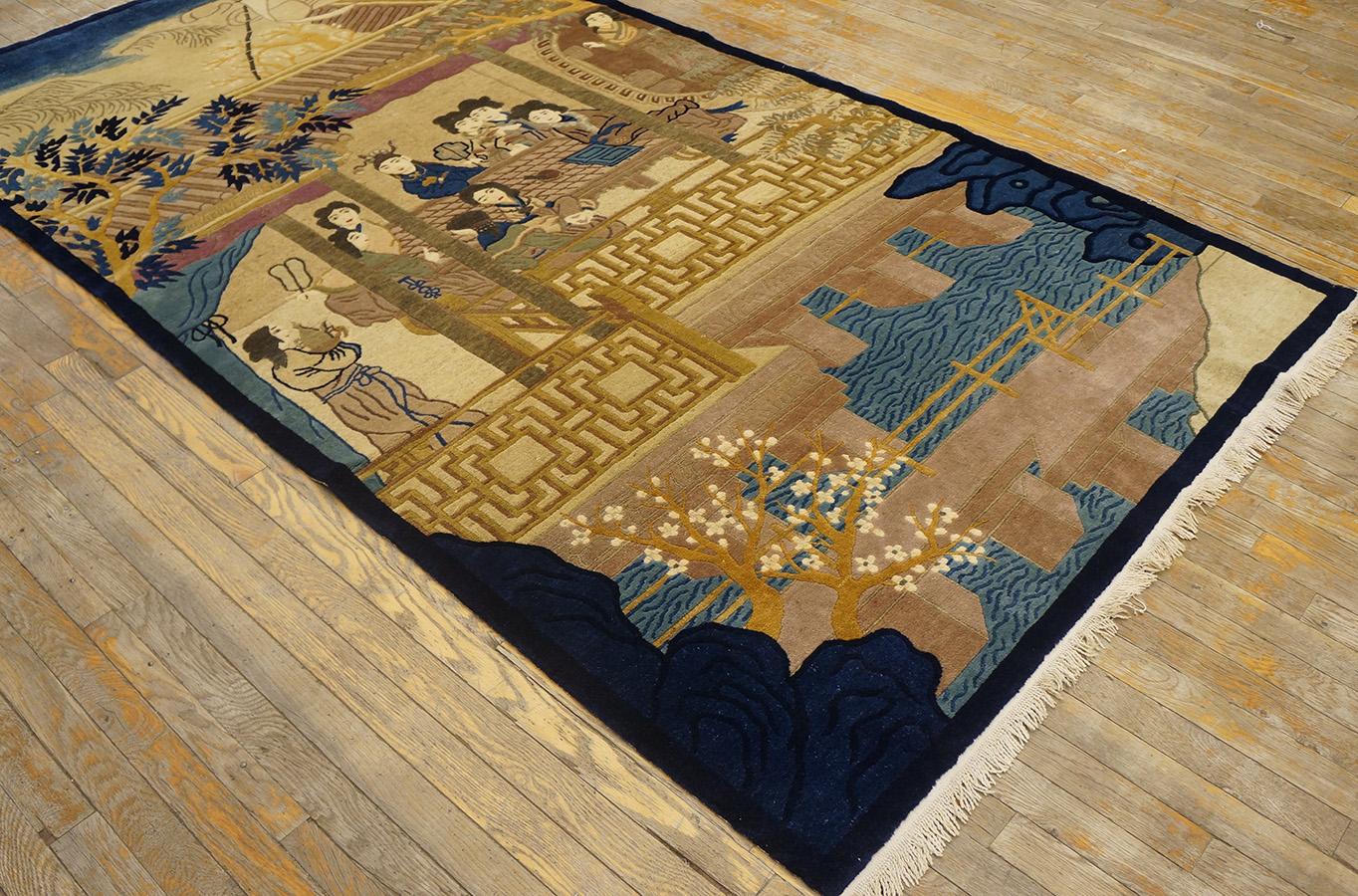 1920s Pictorial Chinese Peking Carpet ( 4' 6''x 9' 1'' - 137 x 276 ) For Sale 9