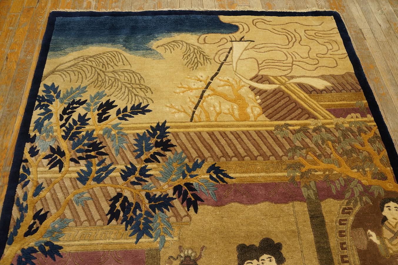 Laine Tapis de Pékin chinois des années 1920 ( 4' 6''x 9' 1'' - 137 x 276 ) en vente