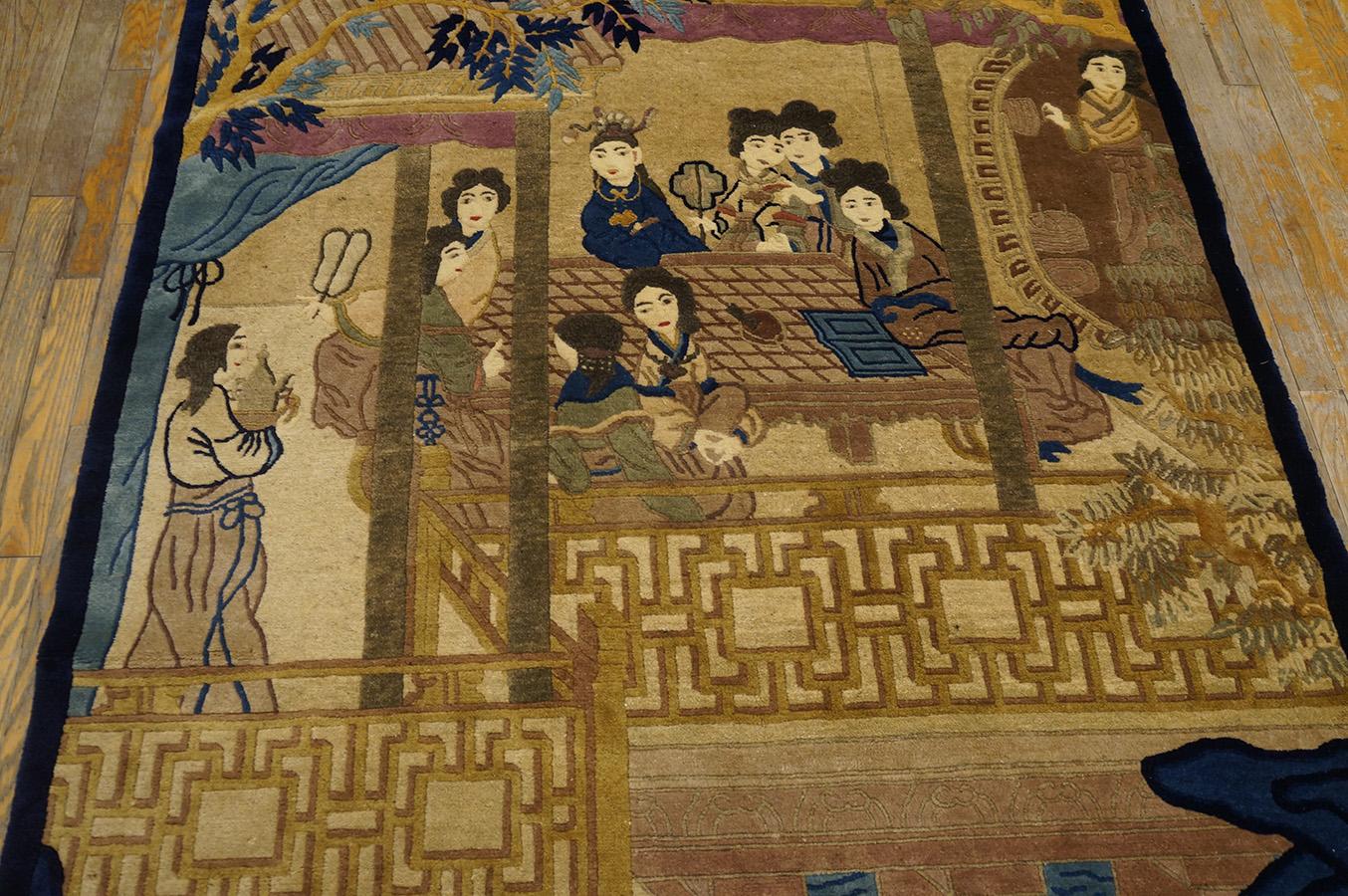 1920s Pictorial Chinese Peking Carpet ( 4' 6''x 9' 1'' - 137 x 276 ) For Sale 3
