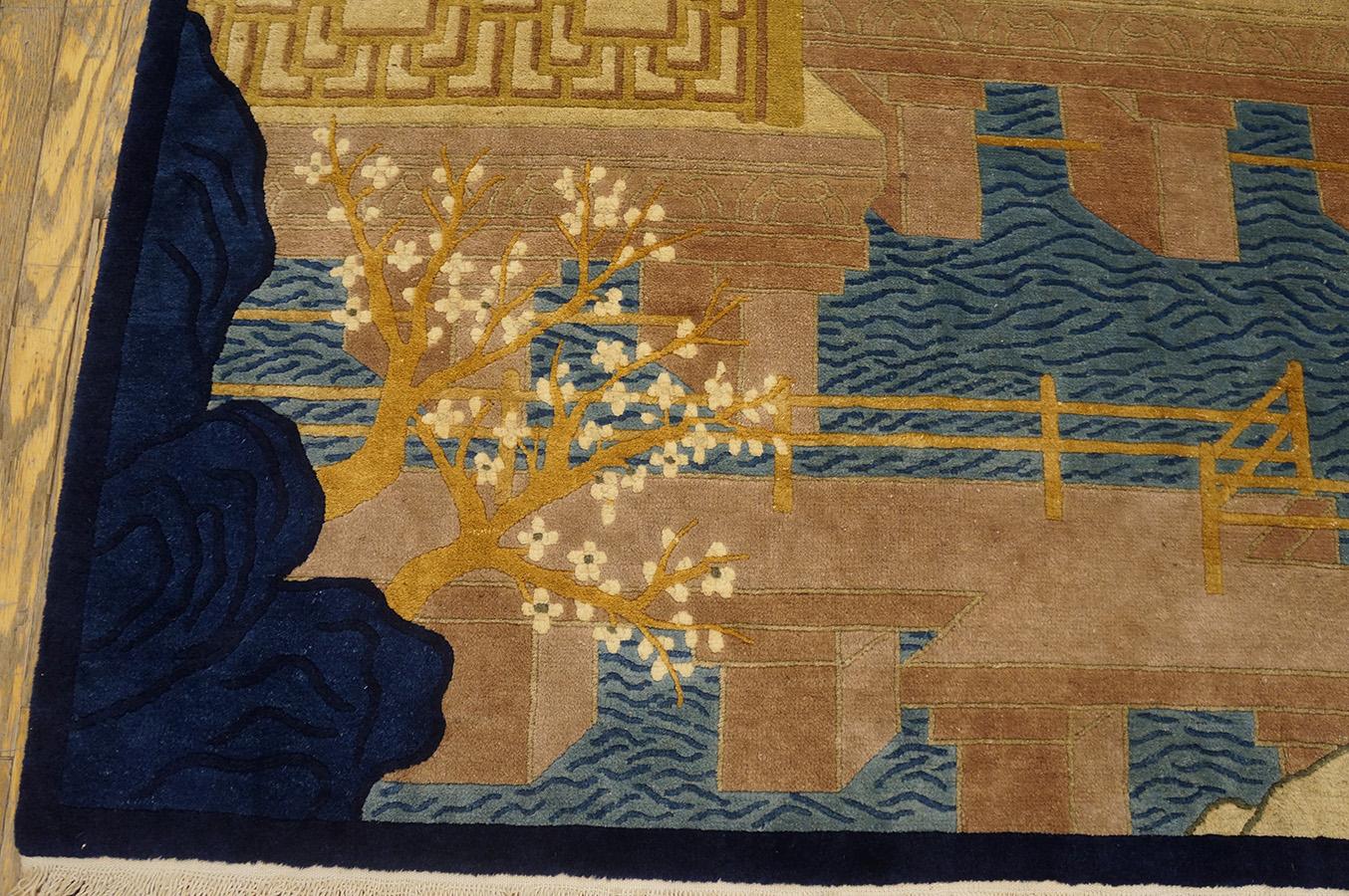 Tapis de Pékin chinois des années 1920 ( 4' 6''x 9' 1'' - 137 x 276 ) en vente 3