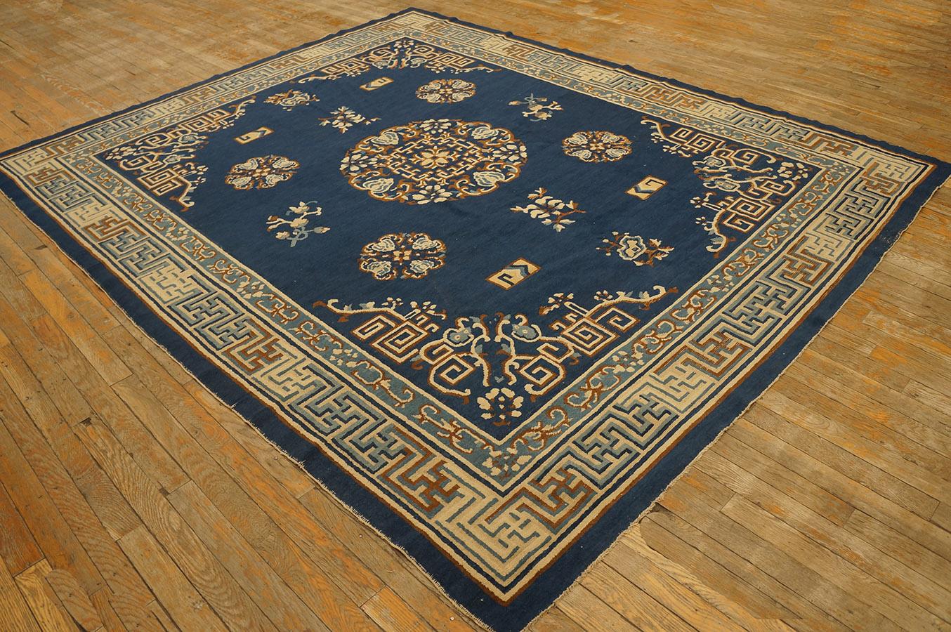Hand-Knotted Antique Chinese, Peking Rugs 7' 7'' x 9' 6'' For Sale