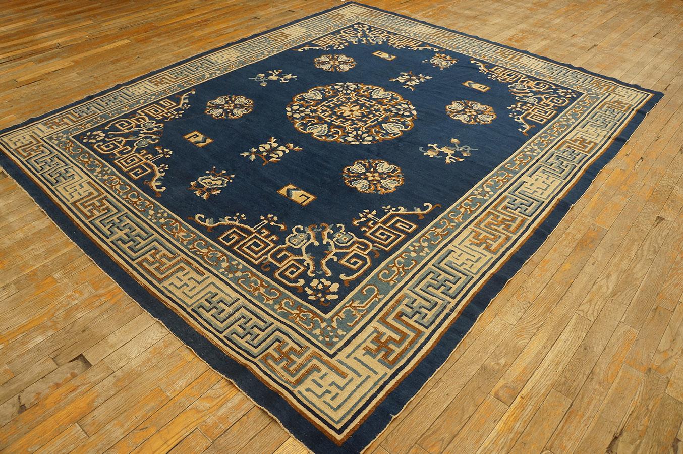 Antique Chinese, Peking Rugs 7' 7'' x 9' 6'' In Good Condition For Sale In New York, NY