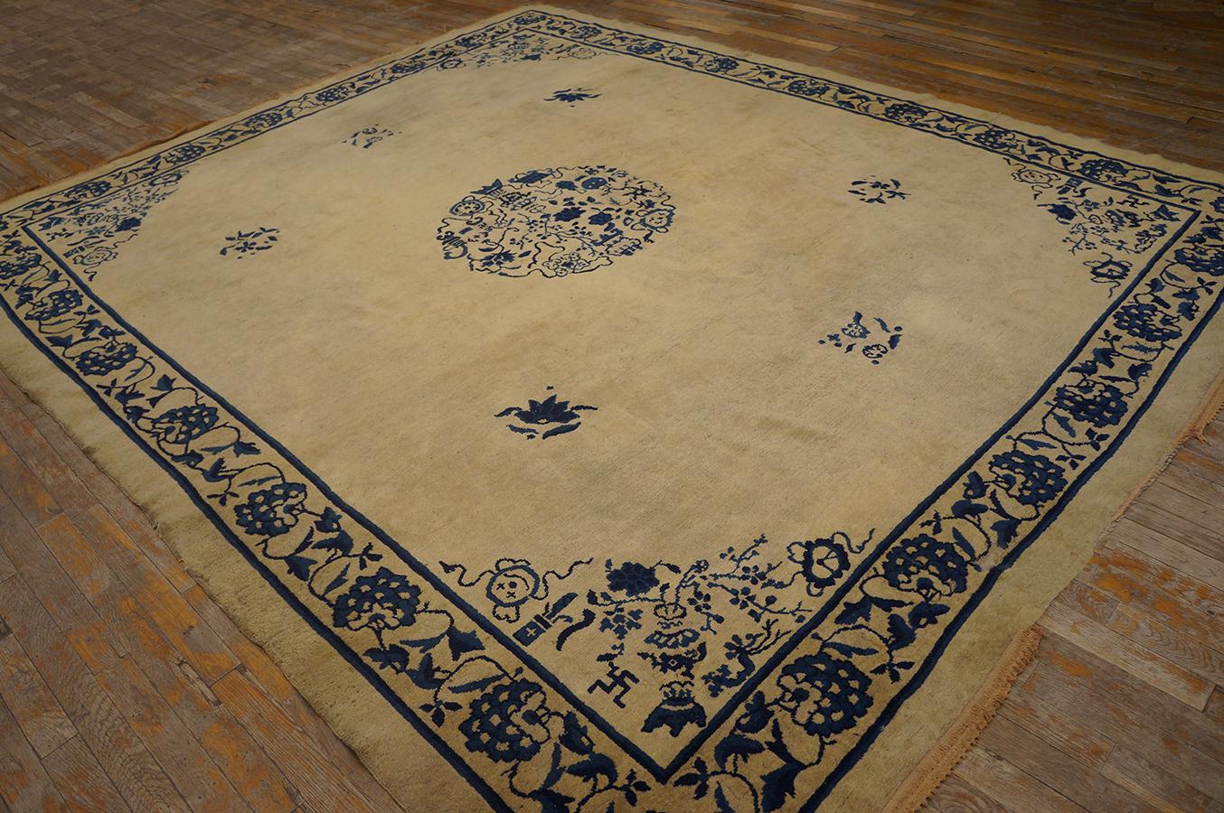 Antique Chinese - Peking rugs, size: 8' 0'' x 9' 7''.